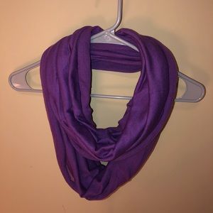 Soft and stretchy purple infinity scarf
